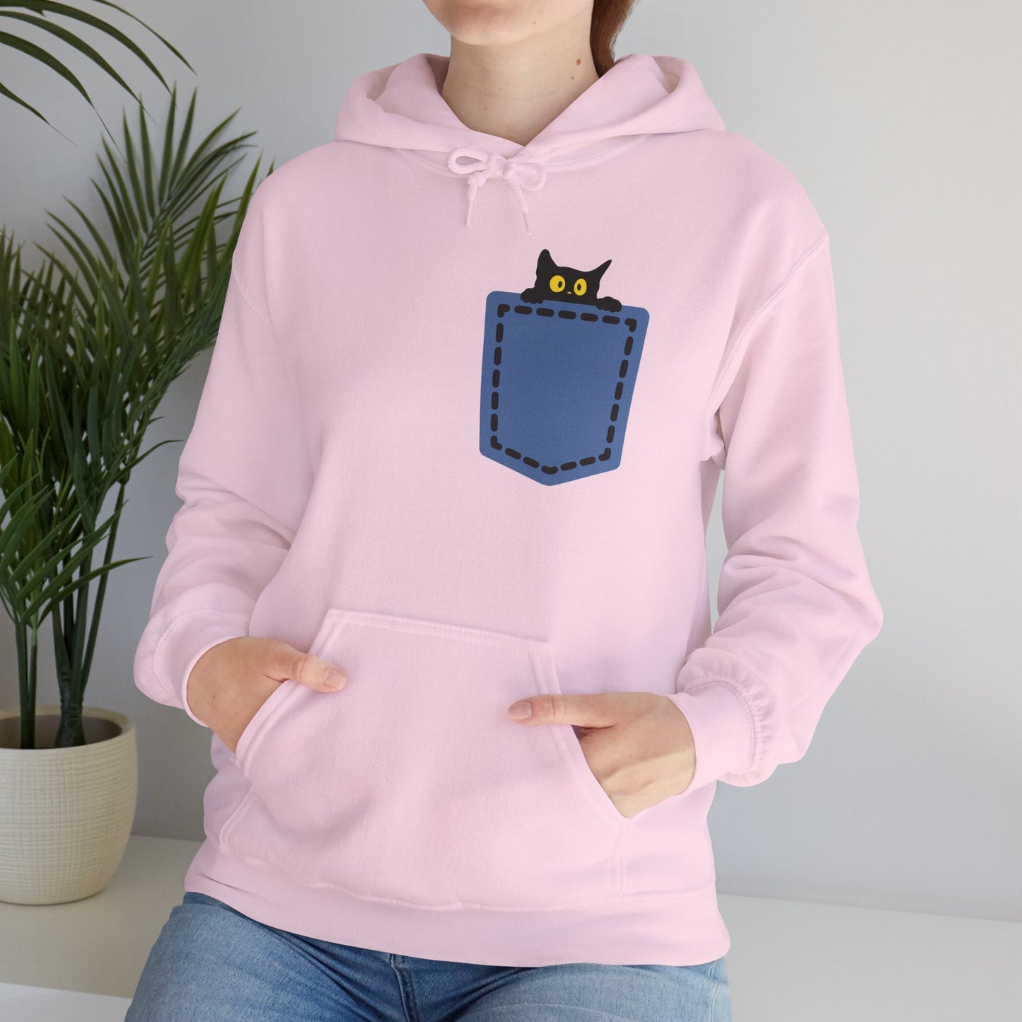 Cat Pocket Hoodie | Cute Cat Lover Gift, Unisex Printify