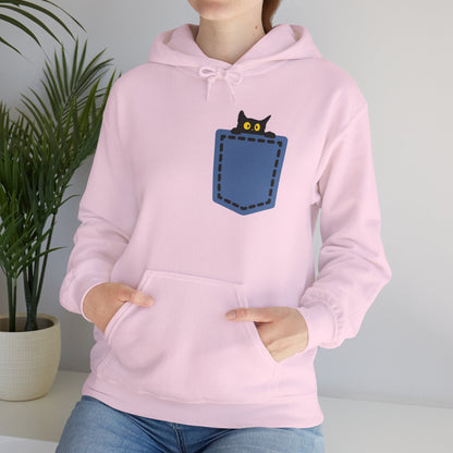 Cat Pocket Hoodie | Cute Cat Lover Gift, Unisex Printify