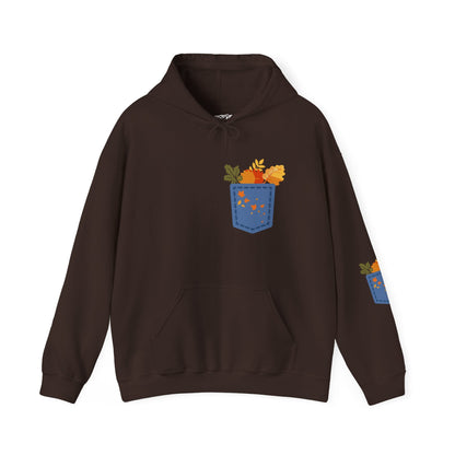 Floral Pocket Hoodie - Cozy Unisex Sweatshirt for Gardening Lovers Printify