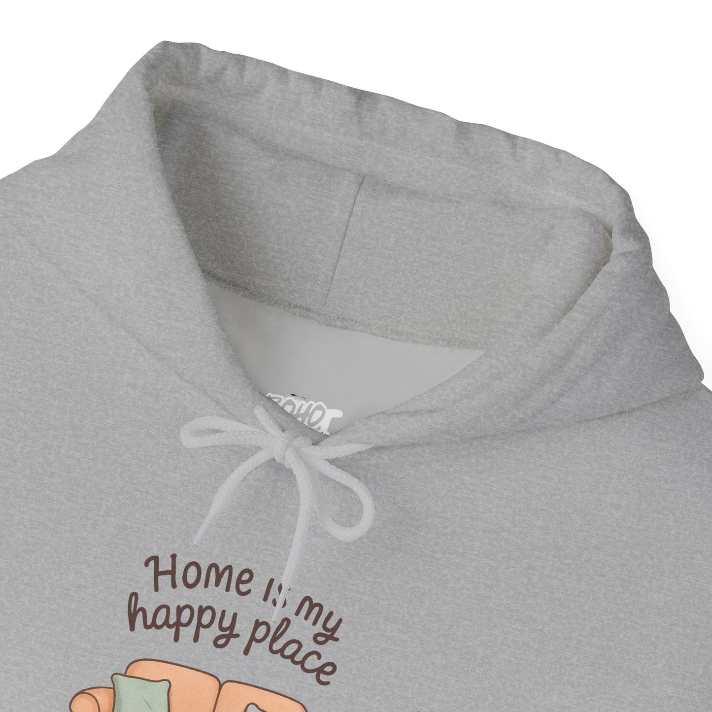 Hooded Sweatshirt - 'Home Is My Happy Place' Design Boho Wear