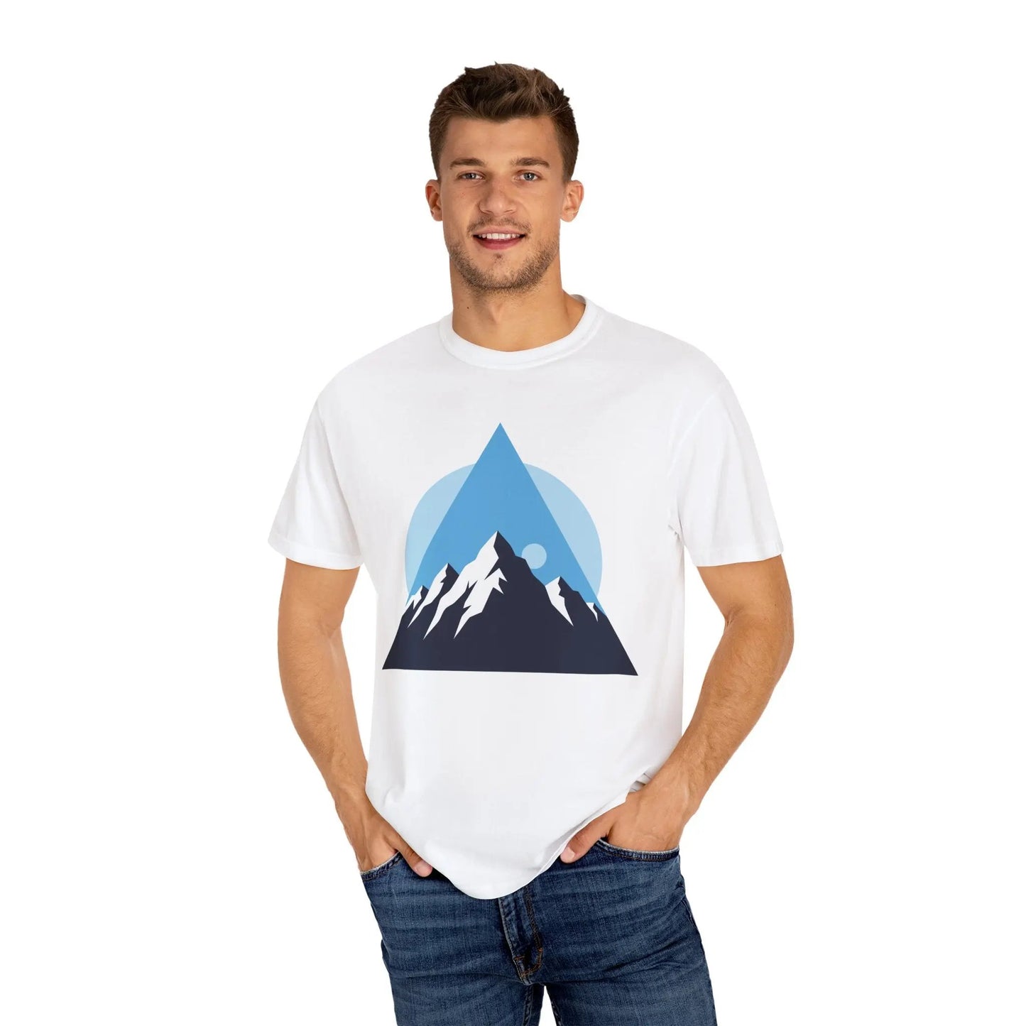 Mountain Adventure Unisex Garment-Dyed T-shirt | Nature Lover Shirt, Outdoor Gift, Hiking Tee, Graphic Tee, Travel Apparel Printify