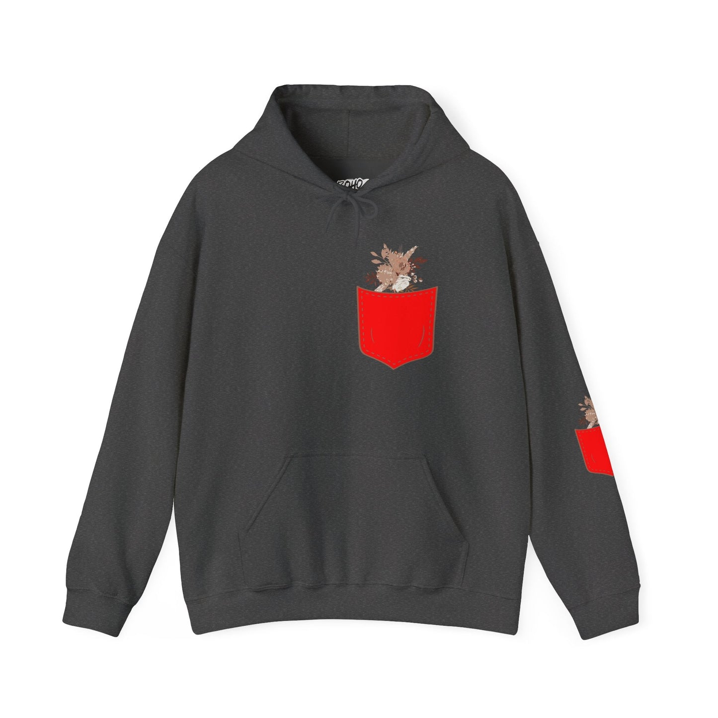 Funny Botanic Autumn Unisex Hoodie Sweatshirt with Pocket Flowers Printify