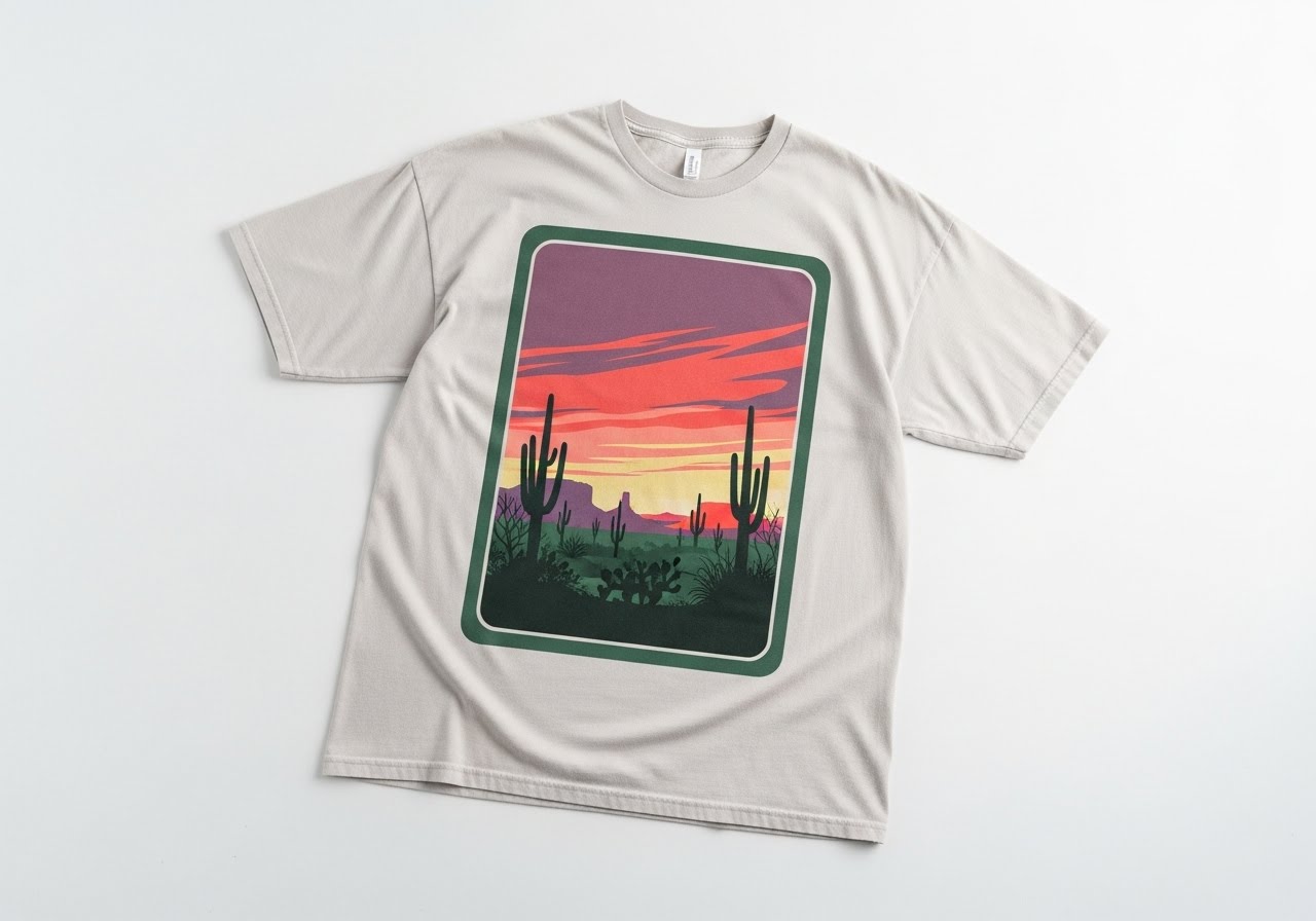 Desert Sunset Tee | Boho Style, Unisex Short Sleeve Shirt, Nature Lover Gift, Adventure Apparel, Outdoor Exploration Clothing Printify