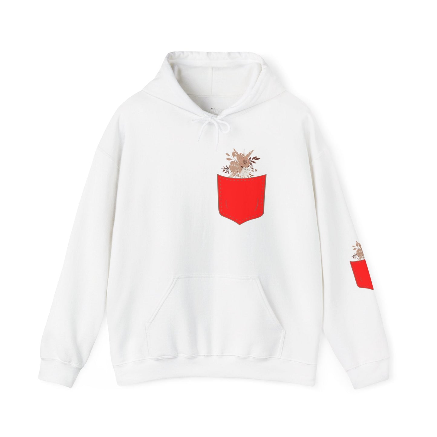 Funny Botanic Autumn Unisex Hoodie Sweatshirt with Pocket Flowers Printify