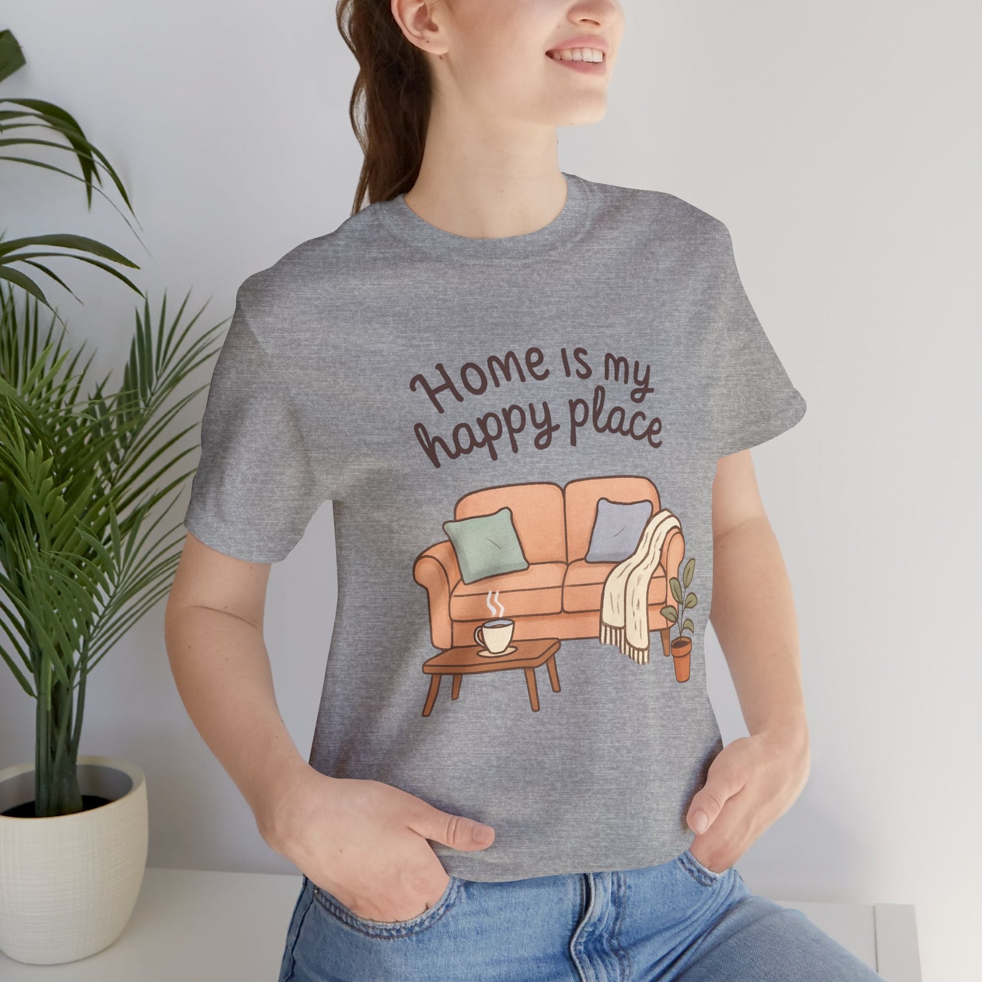 T-Shirt - Home is my Happy Place - Unisex Jersey Short Sleeve Tee Boho Wear