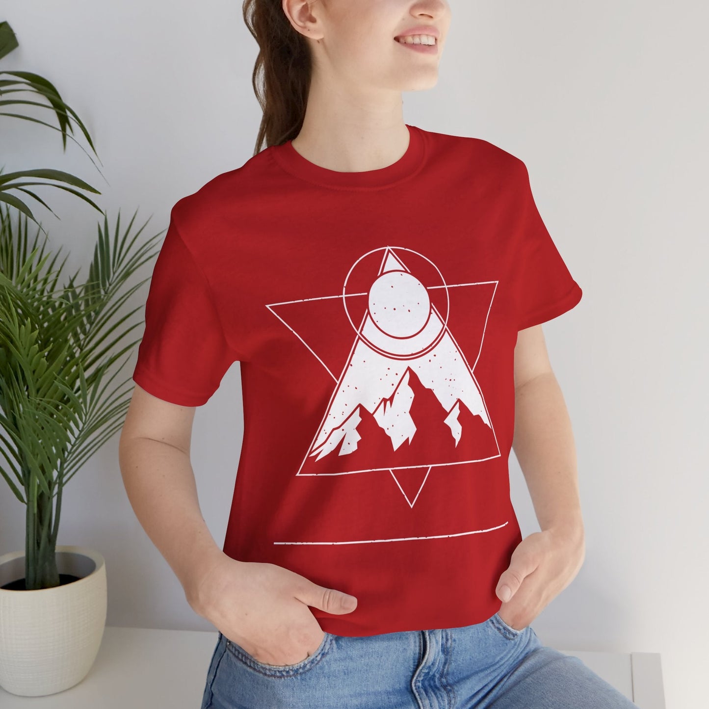 Mountain Sun Graphic Tee, Nature Lover Shirt, Outdoorsy Gift, Bohemian Style T-Shirt, Adventure, Unisex Jet Black Tee Printify
