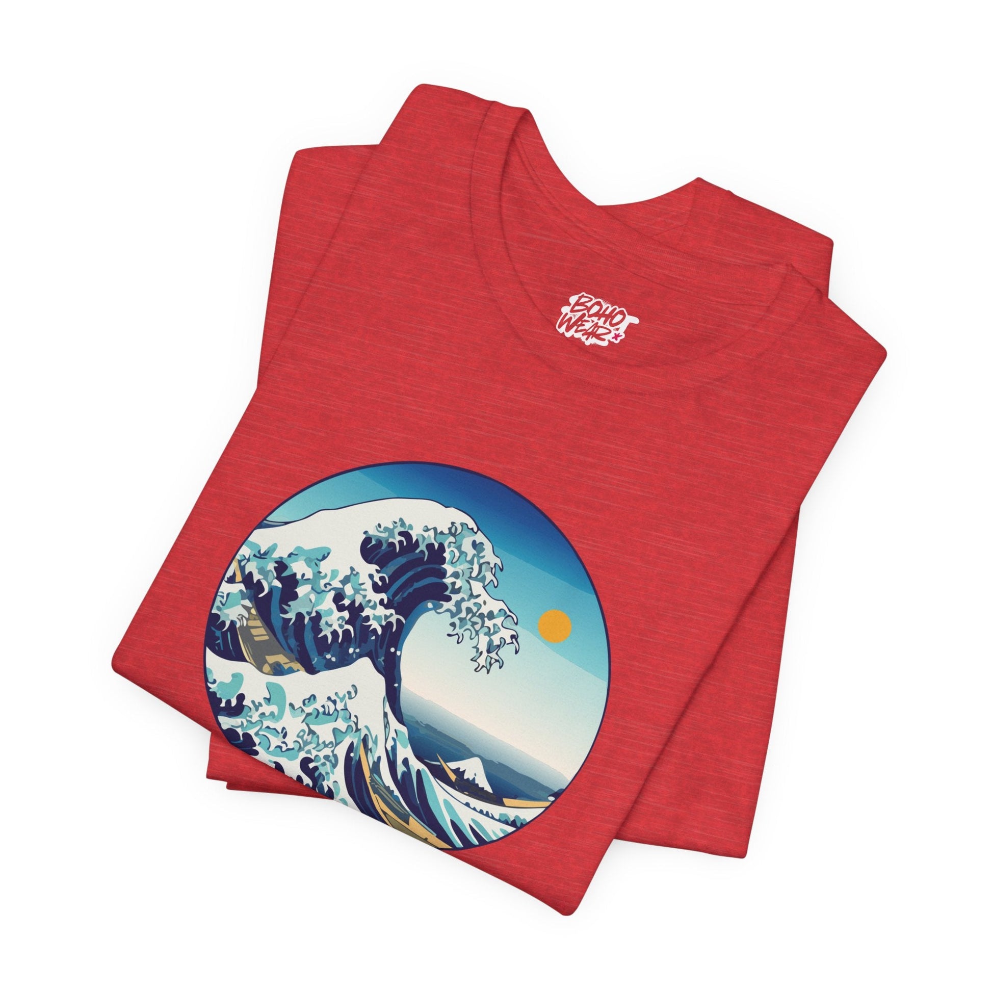 Ocean Wave Graphic Tee - Perfect for Beach Lovers, Summer Vibes, Casual Outfits, Gift for Surfers, Eco-Friendly Fashion Boho Wear