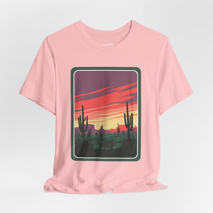 Desert Sunset Tee | Boho Style, Unisex Short Sleeve Shirt, Nature Lover Gift, Adventure Apparel, Outdoor Exploration Clothing Printify