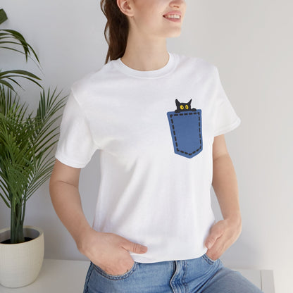 Cat Pocket Tee Printify