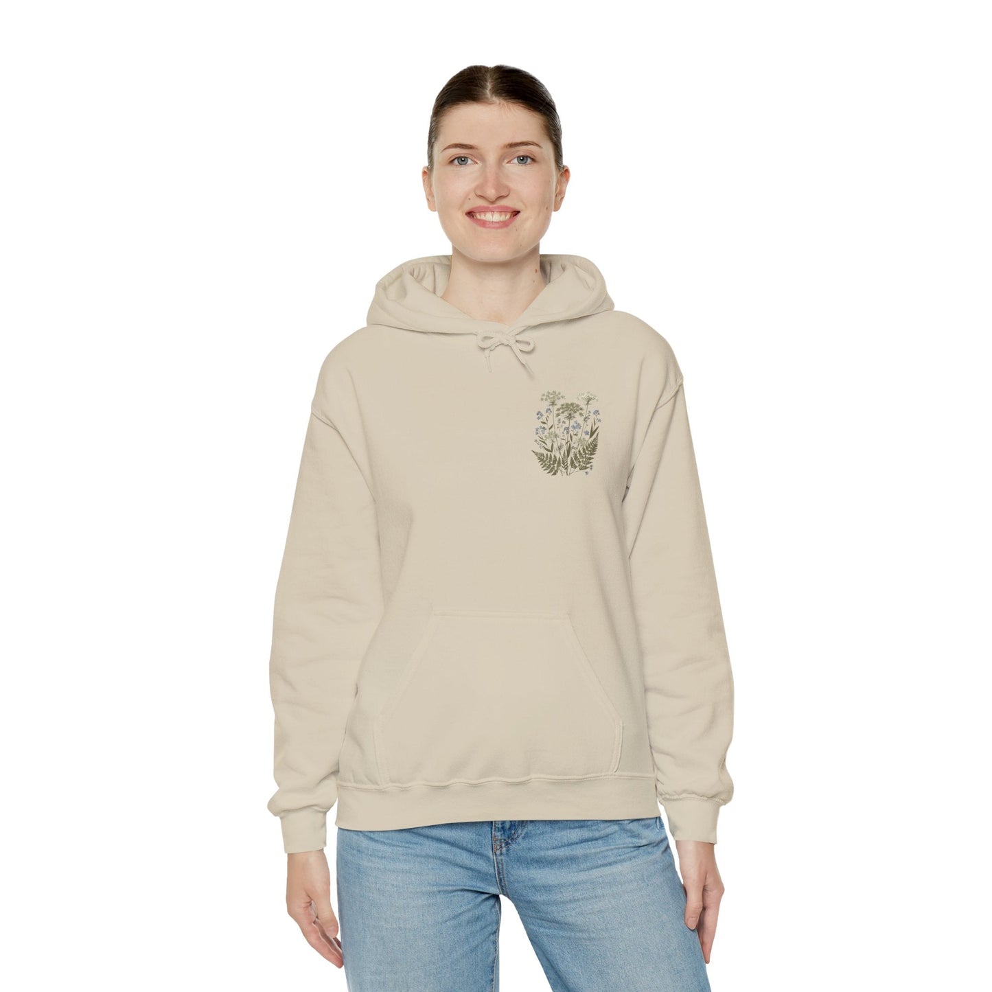 Botanical Print Unisex Hoodie - Embrace Nature Boho Wear