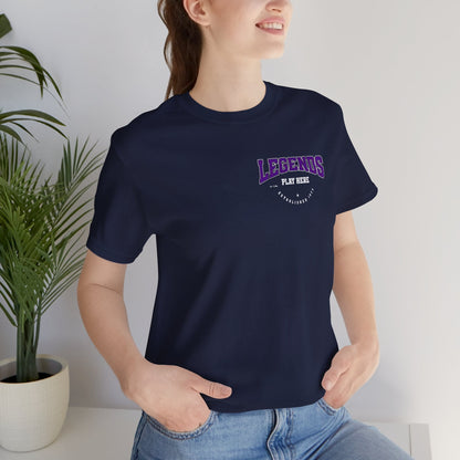 Legends Play Here Tee, Casual Unisex T-Shirt, Gift for Gamers, Birthday, Sports Fan Apparel, Comfortable Everyday Wear Boho Wear