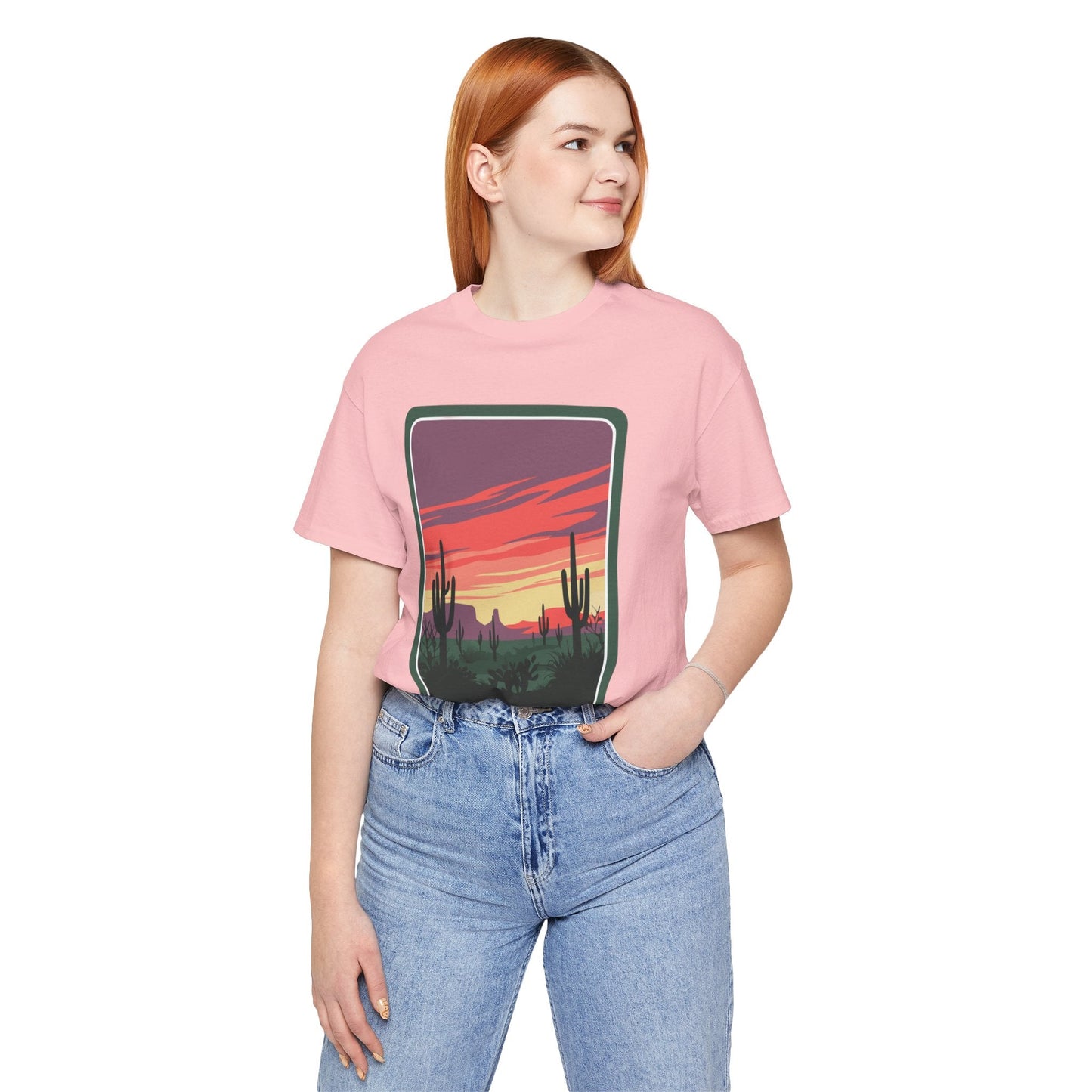 Desert Sunset Tee | Boho Style, Unisex Short Sleeve Shirt, Nature Lover Gift, Adventure Apparel, Outdoor Exploration Clothing Printify