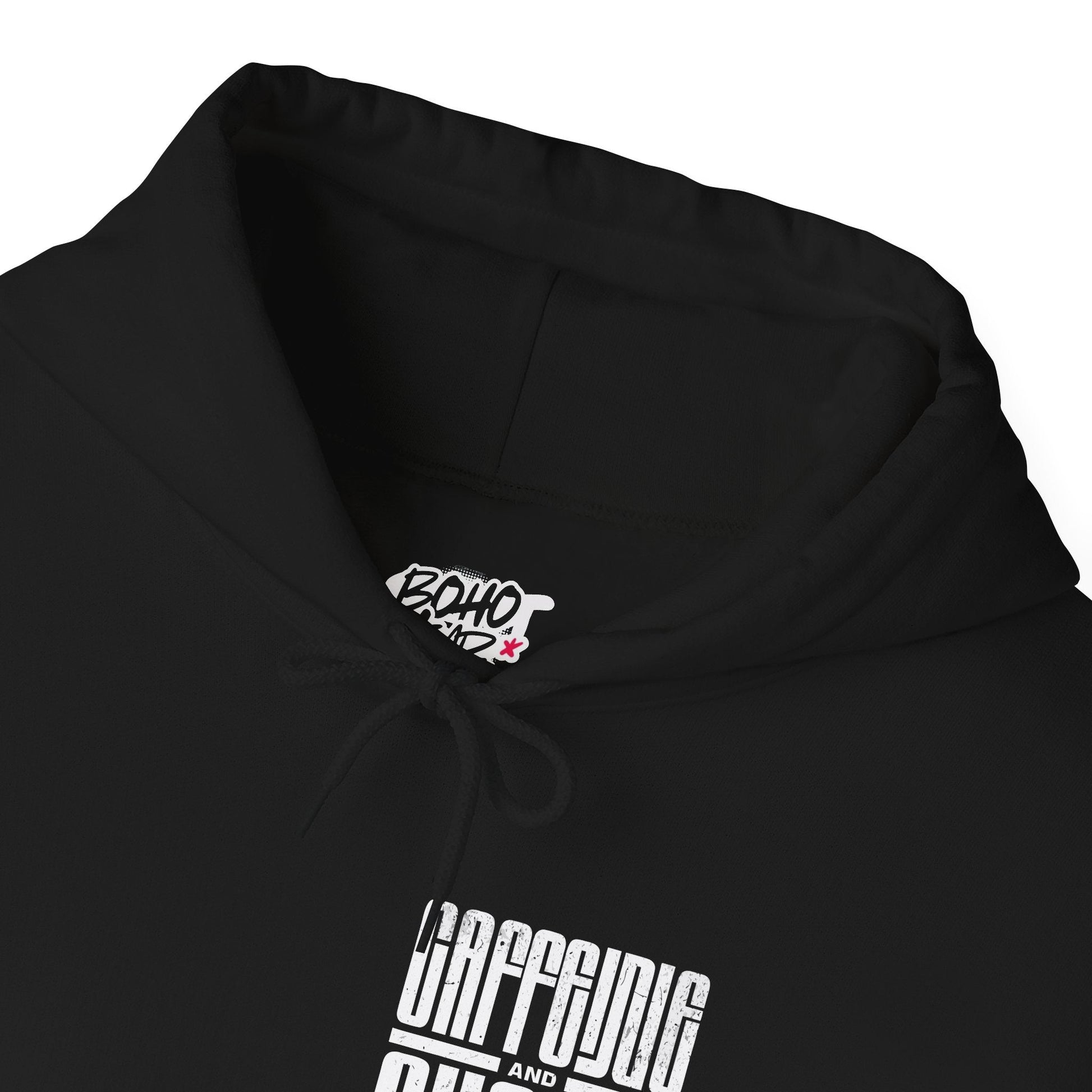 Hooded Sweatshirt - Caffeine Queen Graphic Design Boho Wear