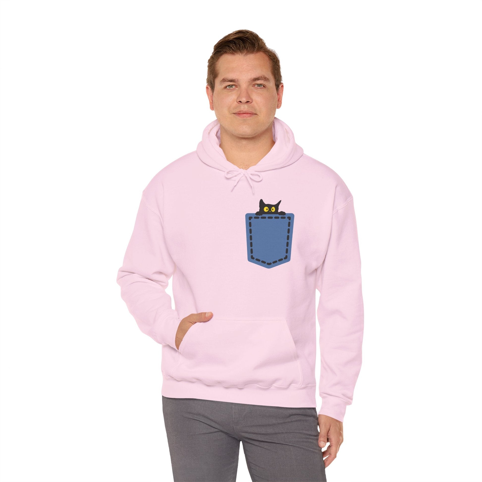 Cat Pocket Hoodie | Cute Cat Lover Gift, Unisex Printify
