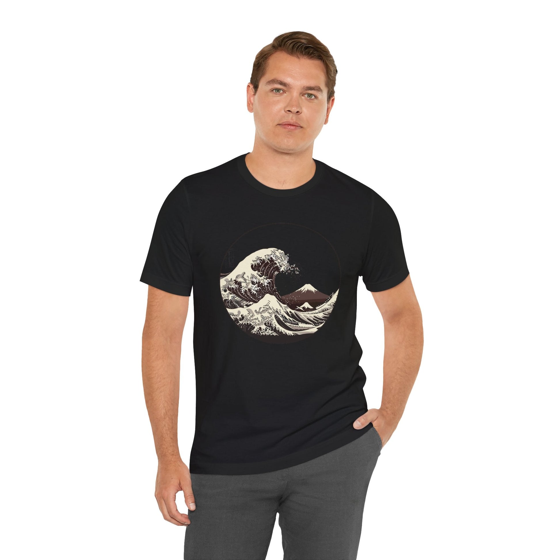 Ocean Wave Graphic Tee | Cool Casual Wear, Beach Lover Gift, Art Inspired Shirt, Summer Attire, Gift for Him/Her Printify