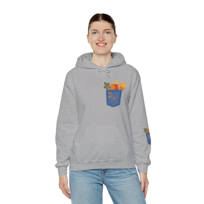 Floral Pocket Hoodie - Cozy Unisex Sweatshirt for Gardening Lovers Boho Wear