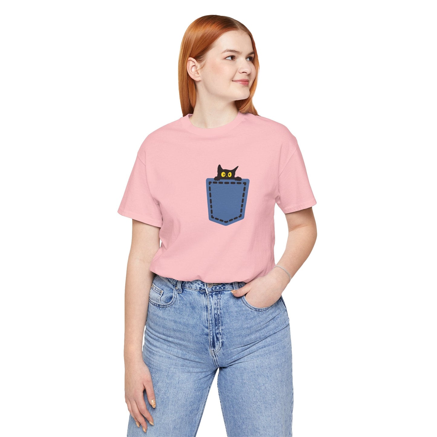 Cat Pocket Tee Boho Wear