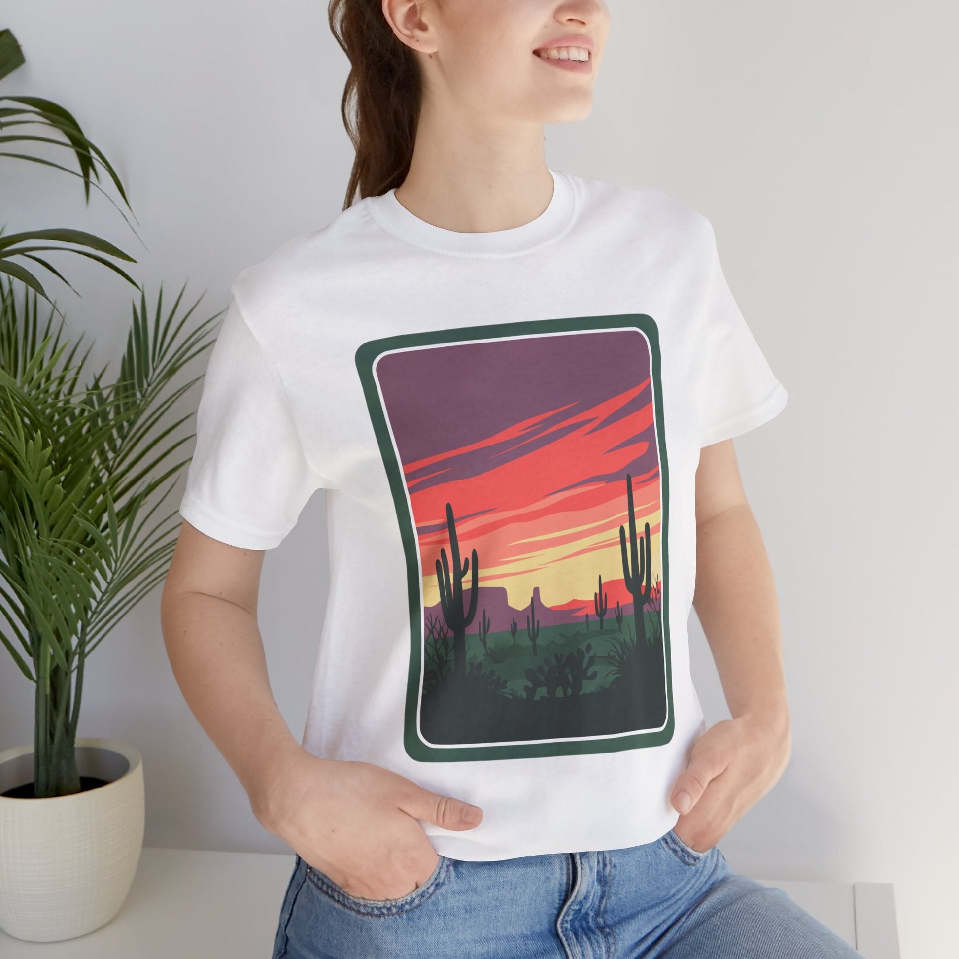 Desert Sunset Tee | Boho Style, Unisex Short Sleeve Shirt, Nature Lover Gift, Adventure Apparel, Outdoor Exploration Clothing Printify