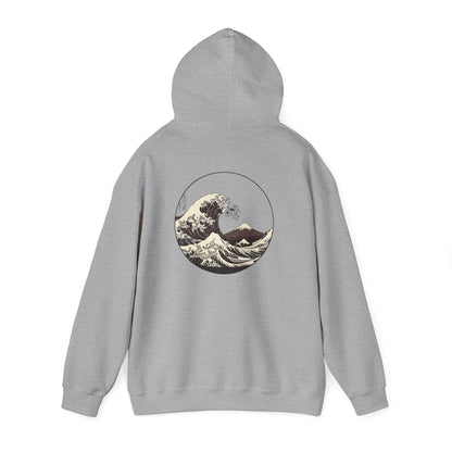 Ocean Wave Graphic Hoodie, Unisex Sweatshirt Gift, Beach Lover Apparel, Cozy Layering, Nature-Inspired Gift Printify