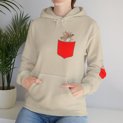 Funny Botanic Autumn Unisex Hoodie Sweatshirt with Pocket Flowers Printify