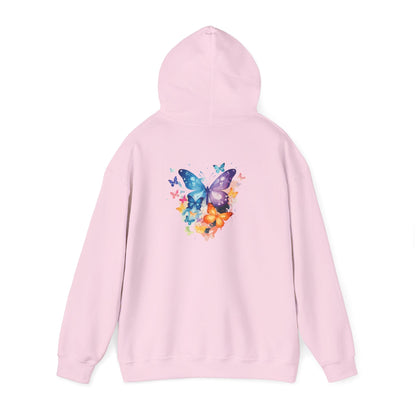 Colorful Butterfly Hoodie - Artistic Unisex Sweatshirt for Spring Adventures Printify