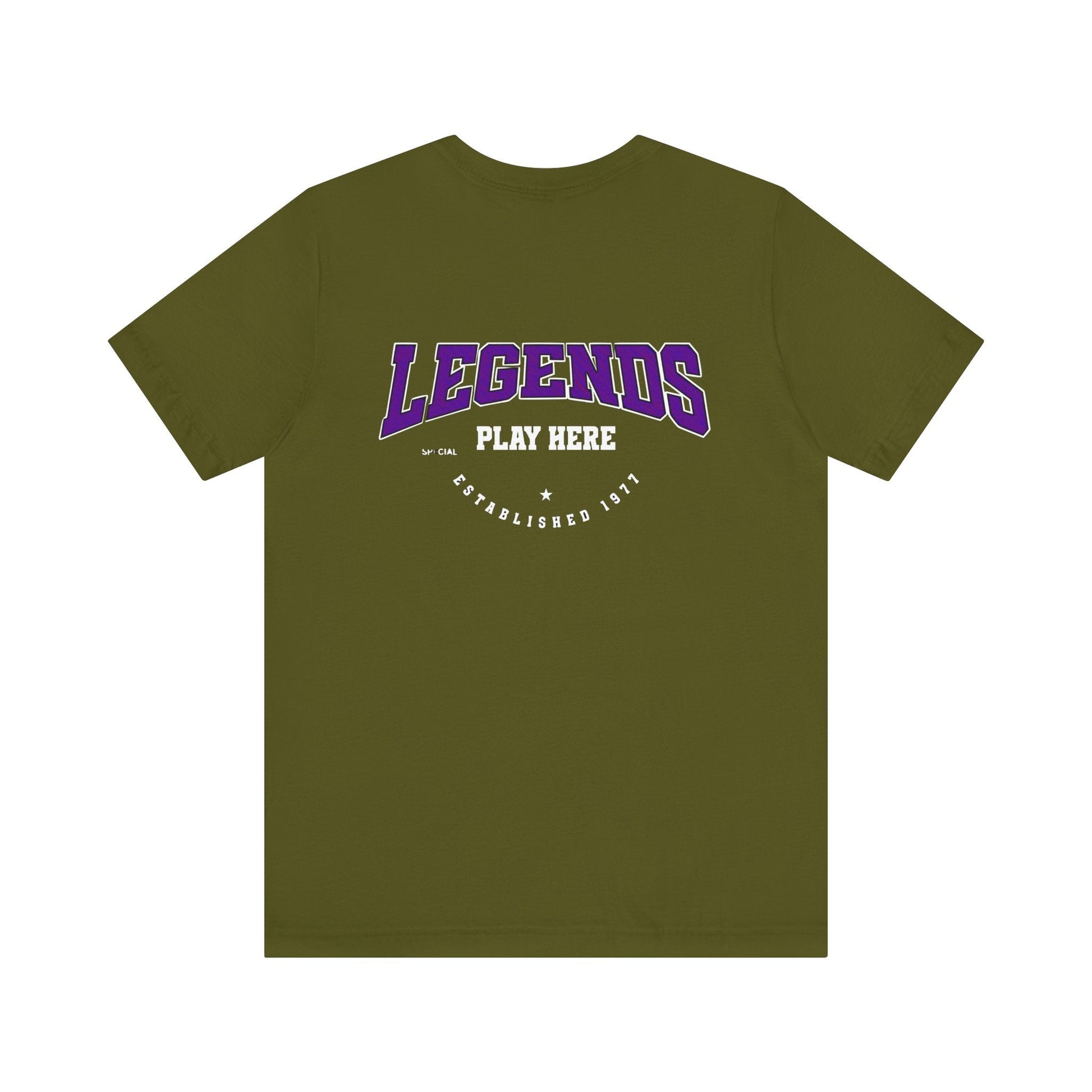 Legends Play Here Tee, Casual Unisex T-Shirt, Gift for Gamers, Birthday, Sports Fan Apparel, Comfortable Everyday Wear Boho Wear