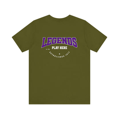 Legends Play Here Tee, Casual Unisex T-Shirt, Gift for Gamers, Birthday, Sports Fan Apparel, Comfortable Everyday Wear Boho Wear