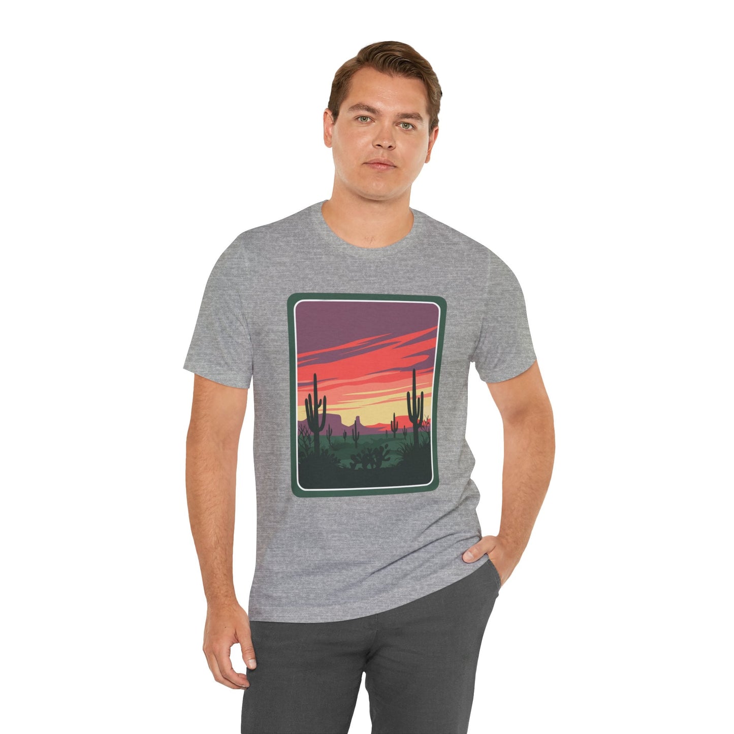 Desert Sunset Tee | Boho Style, Unisex Short Sleeve Shirt, Nature Lover Gift, Adventure Apparel, Outdoor Exploration Clothing Printify