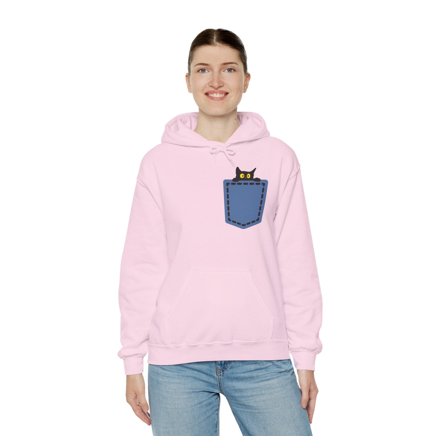 Cat Pocket Hoodie | Cute Cat Lover Gift, Unisex Printify