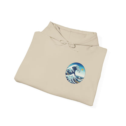 Ocean Wave Graphic Hoodie, Cozy Unisex Sweatshirt, Nature Lover Gift, Beach Vibes Apparel, Art-Inspired Clothing Printify