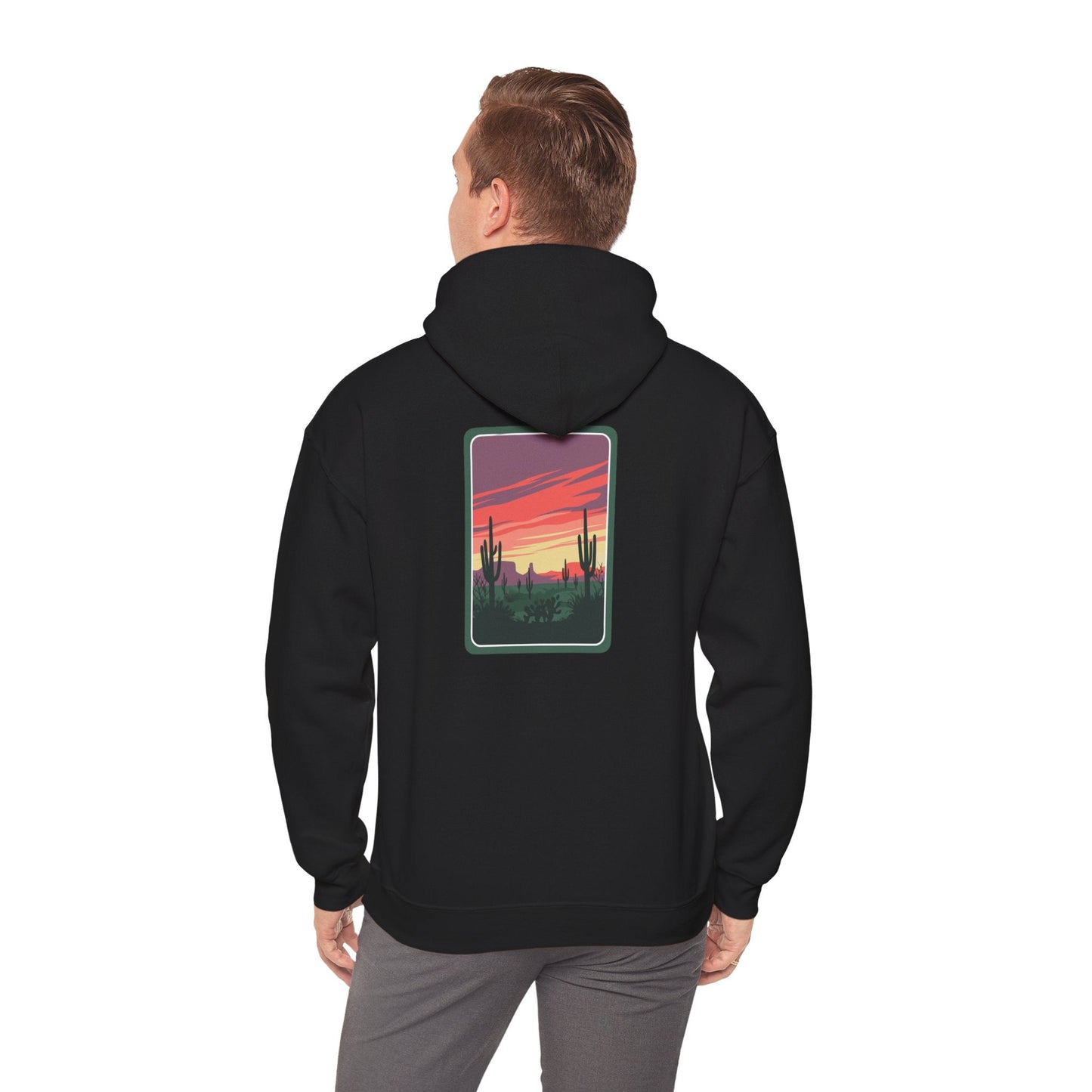 Desert Sunset Hoodie - Cozy Unisex Sweatshirt for Outdoor Lovers, Perfect for Gifts, Travel, Camping, and Relaxation Printify