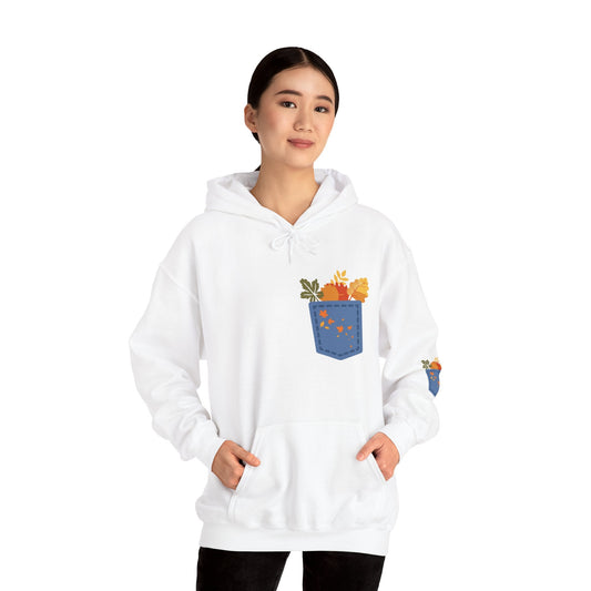 Floral Pocket Hoodie - Cozy Unisex Sweatshirt for Gardening Lovers Boho Wear