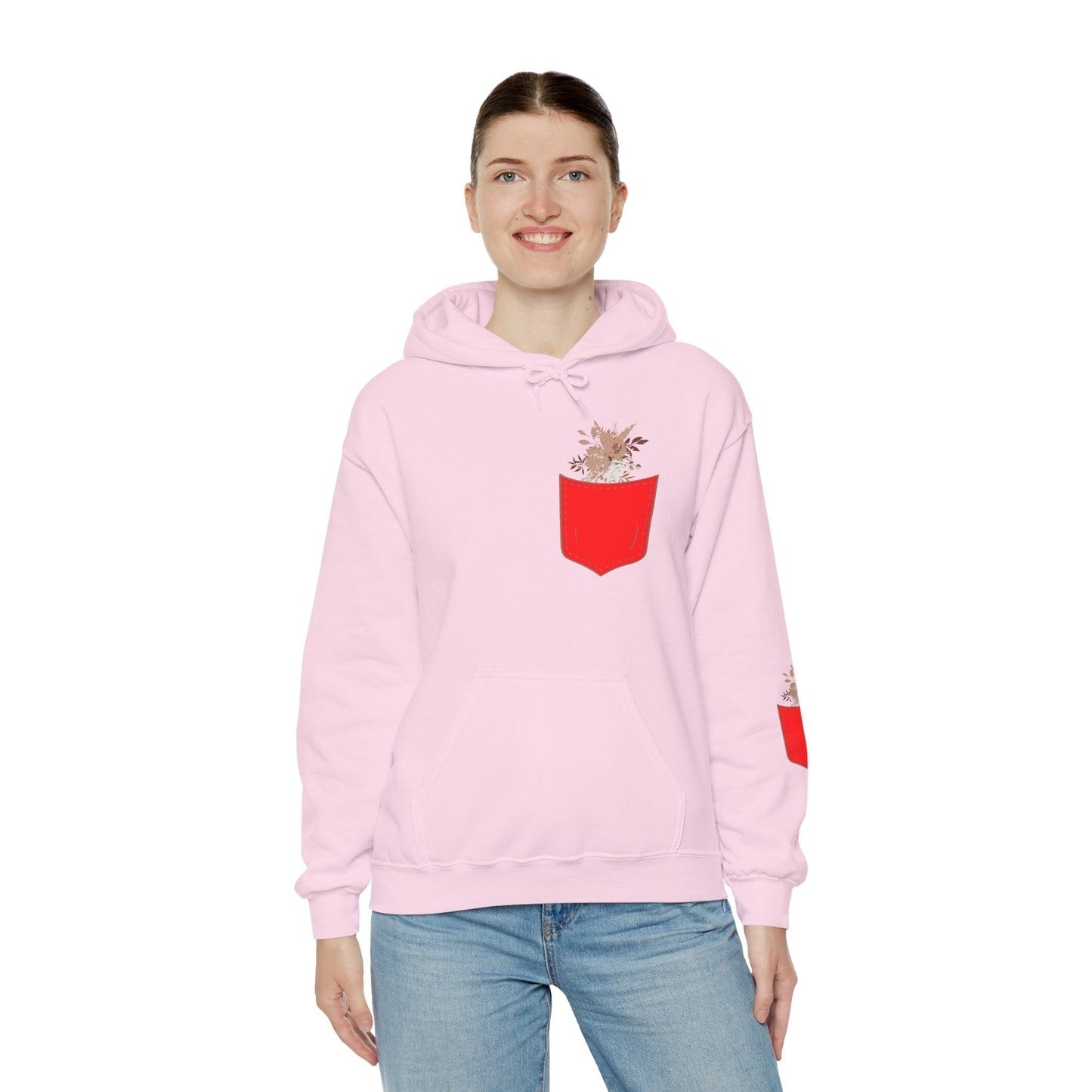 Funny Botanic Autumn Unisex Hoodie Sweatshirt with Pocket Flowers Boho Wear