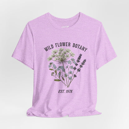 Wild Flower Botany Unisex Tee - Nature-Inspired Floral Shirt Boho Wear