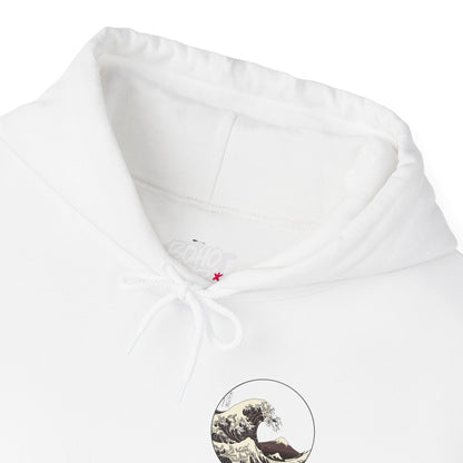 Ocean Wave Graphic Hoodie, Unisex Sweatshirt Gift, Beach Lover Apparel, Cozy Layering, Nature-Inspired Gift Printify