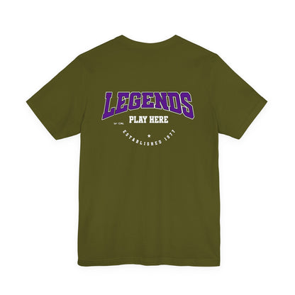 Legends Play Here Tee, Casual Unisex T-Shirt, Gift for Gamers, Birthday, Sports Fan Apparel, Comfortable Everyday Wear Boho Wear