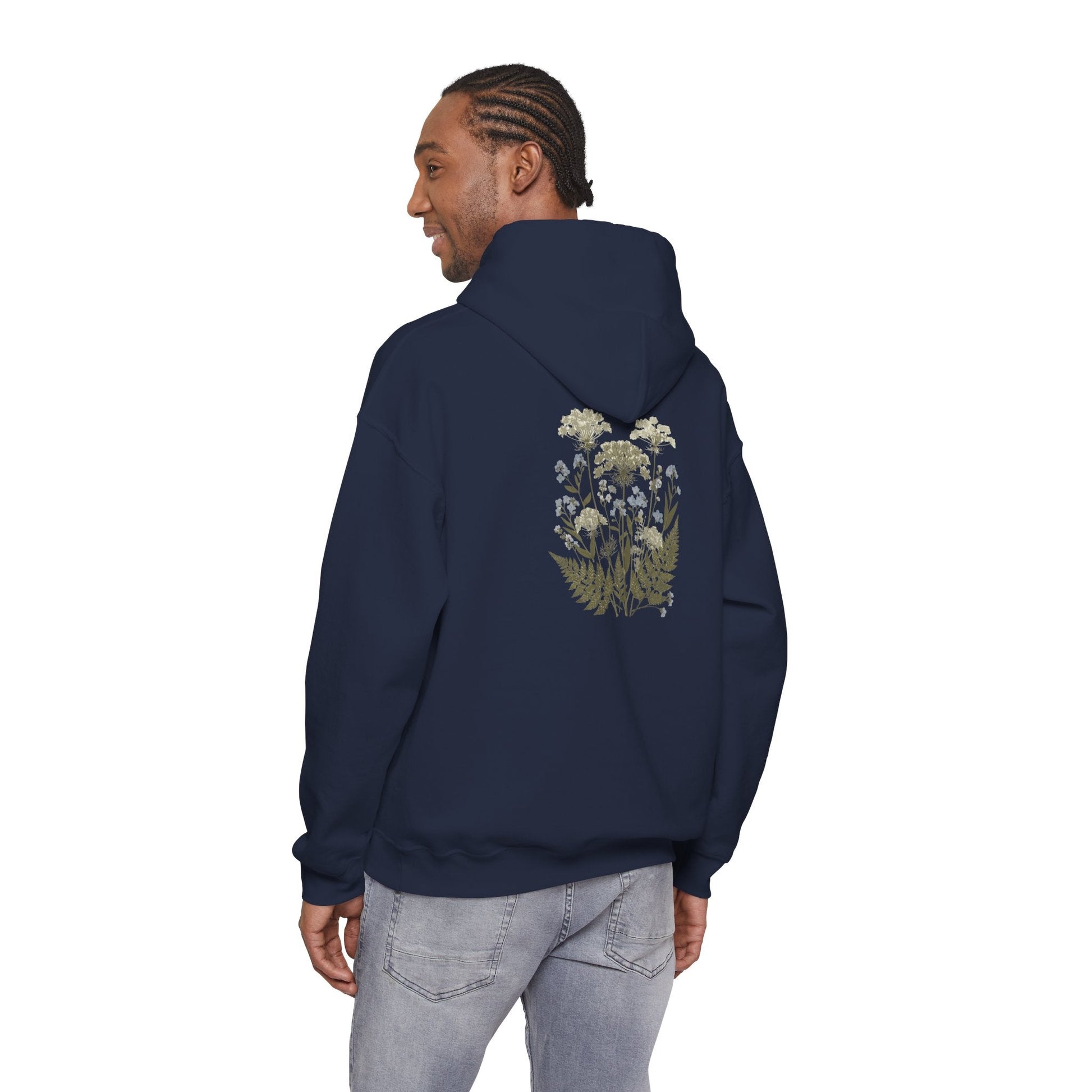 Botanical Print Unisex Hoodie - Embrace Nature Boho Wear