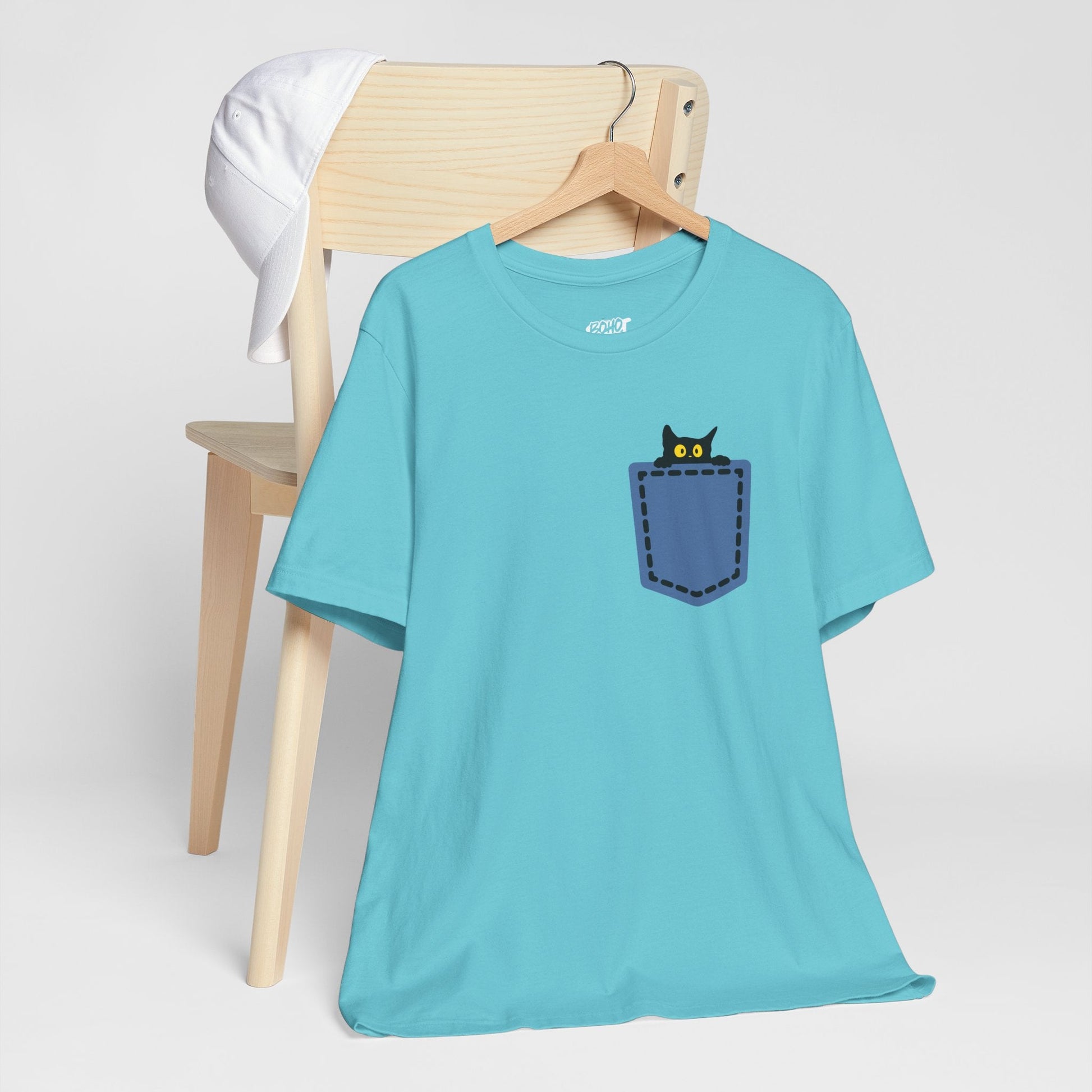 Cat Pocket Tee Boho Wear