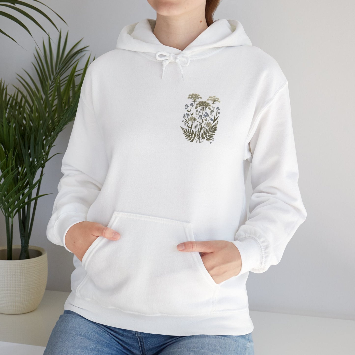 Botanical Print Unisex Hoodie - Embrace Nature Boho Wear