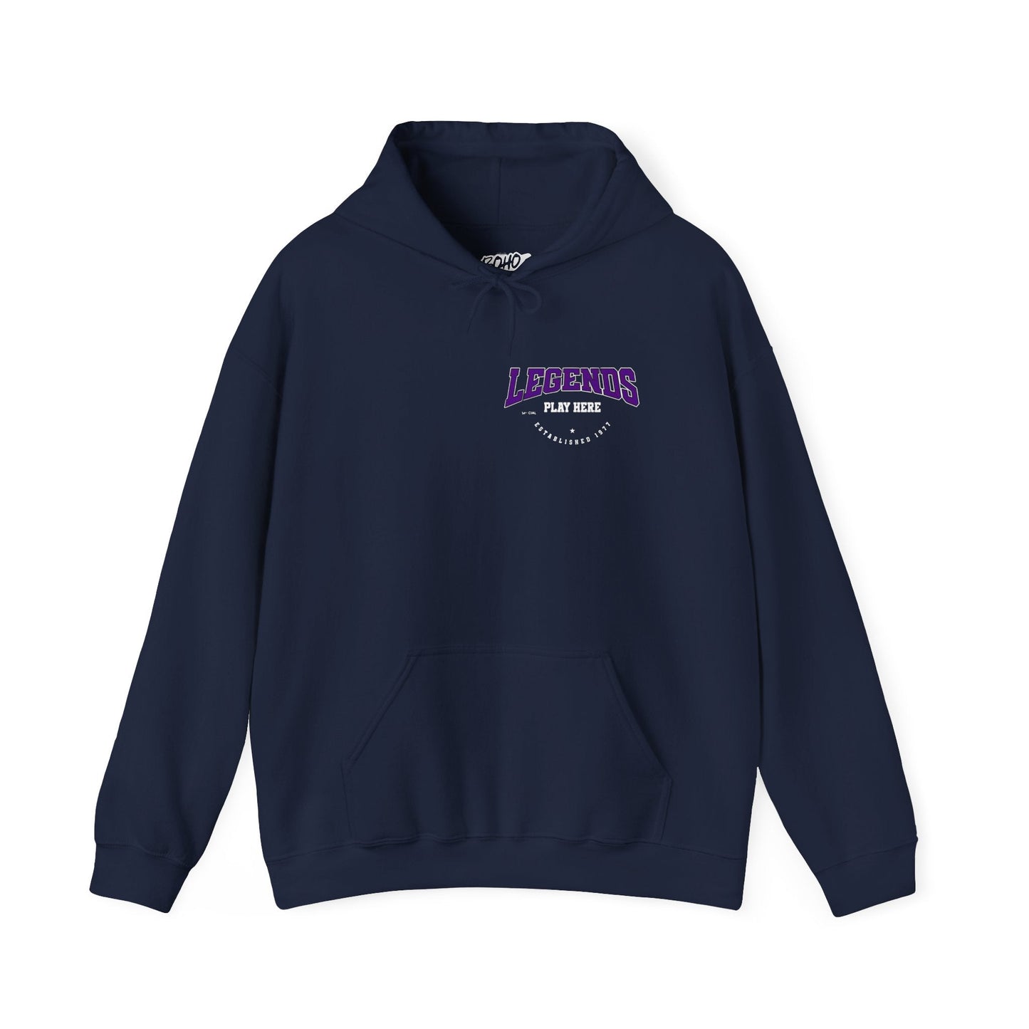 Legends Play Here Hoodie | Unisex Heavy Blend™ Sweatshirt for Gamers, Casual Wear, Friends Gatherings, Cozy Gift Ideas, Unique Style Boho Wear