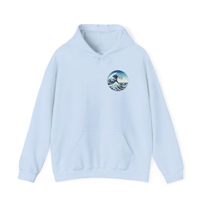 Ocean Wave Graphic Hoodie, Cozy Unisex Sweatshirt, Nature Lover Gift, Beach Vibes Apparel, Art-Inspired Clothing Printify