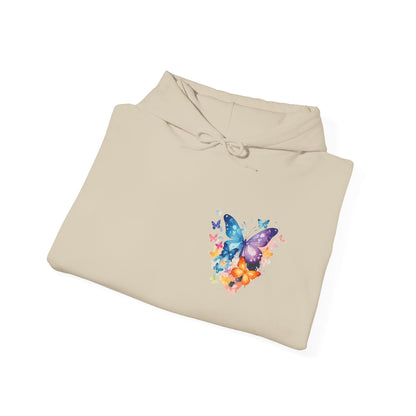 Colorful Butterfly Hoodie - Artistic Unisex Sweatshirt for Spring Adventures Printify