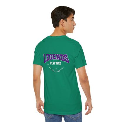 Legends Play Here Tee, Casual Unisex T-Shirt, Gift for Gamers, Birthday, Sports Fan Apparel, Comfortable Everyday Wear Boho Wear