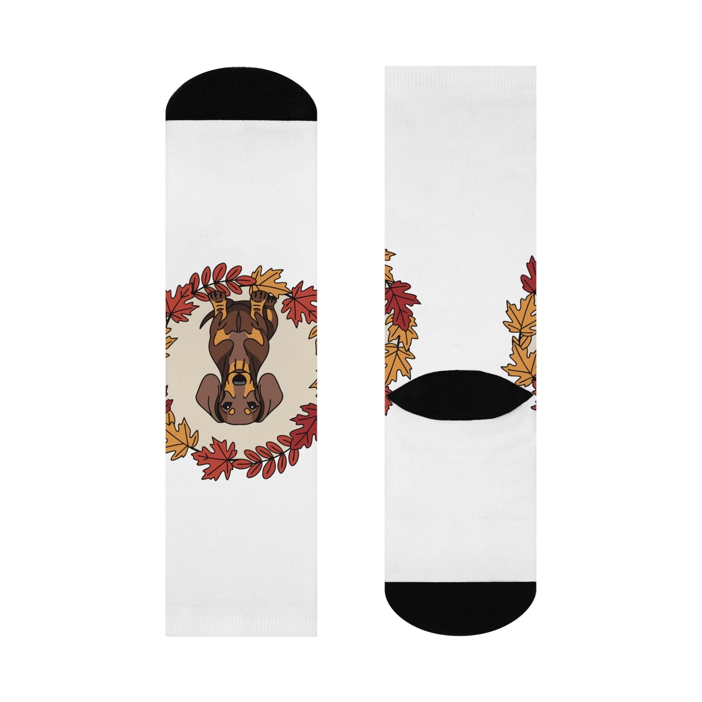 Autumn Dog Lover Crew Socks Printify