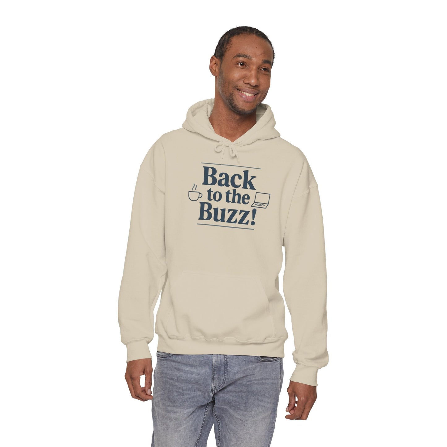 Hooded Sweatshirt - 'back to the buzz' Design Printify