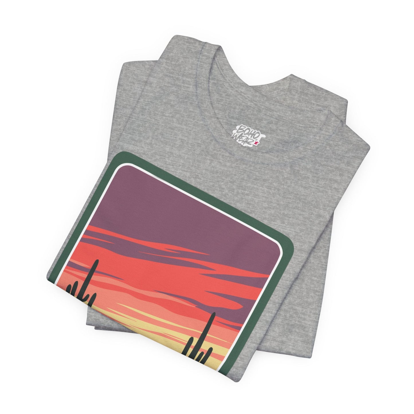 Desert Sunset Tee | Boho Style, Unisex Short Sleeve Shirt, Nature Lover Gift, Adventure Apparel, Outdoor Exploration Clothing Printify