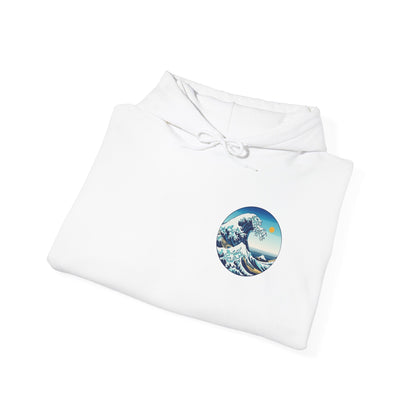 Ocean Wave Graphic Hoodie, Cozy Unisex Sweatshirt, Nature Lover Gift, Beach Vibes Apparel, Art-Inspired Clothing Printify