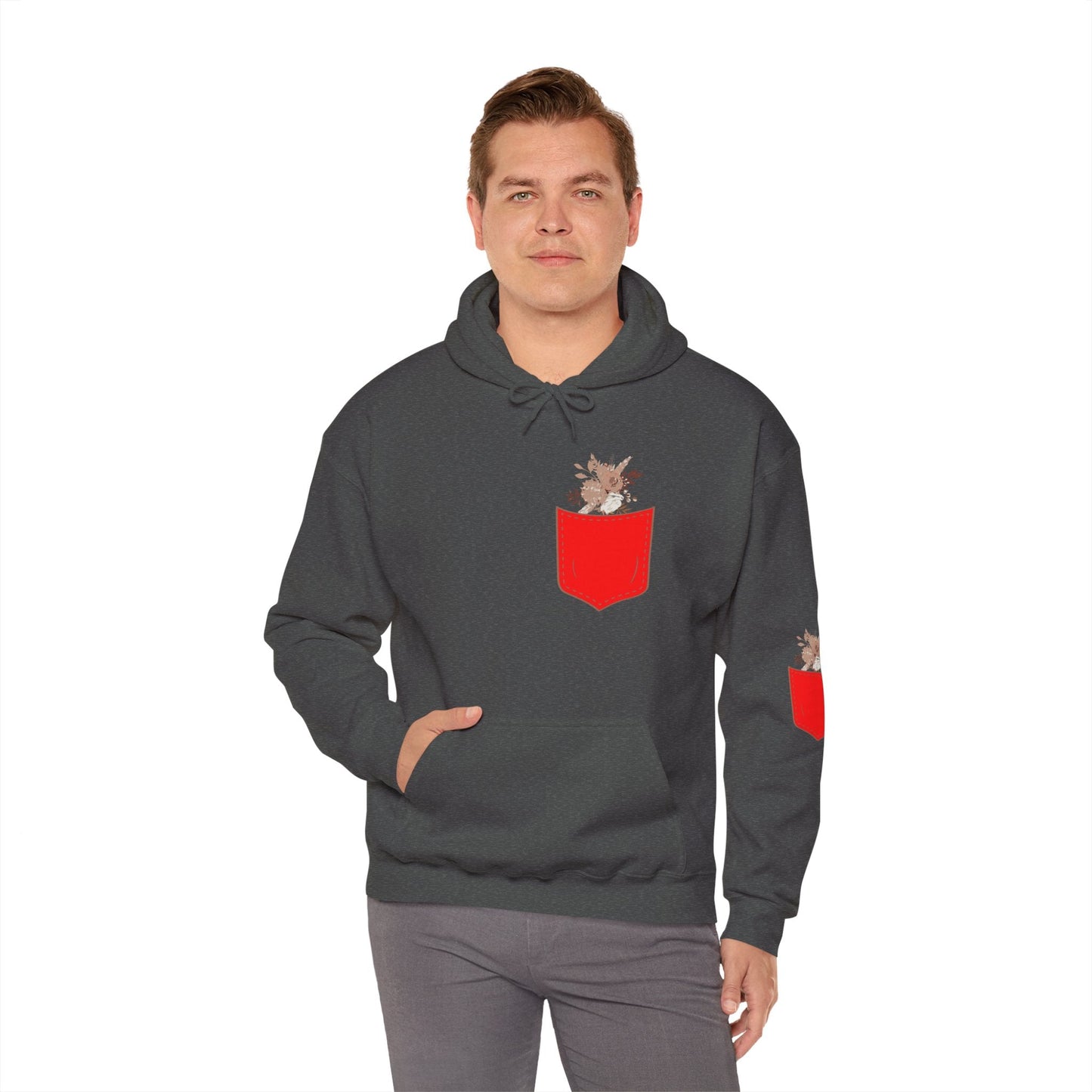Funny Botanic Autumn Unisex Hoodie Sweatshirt with Pocket Flowers Printify