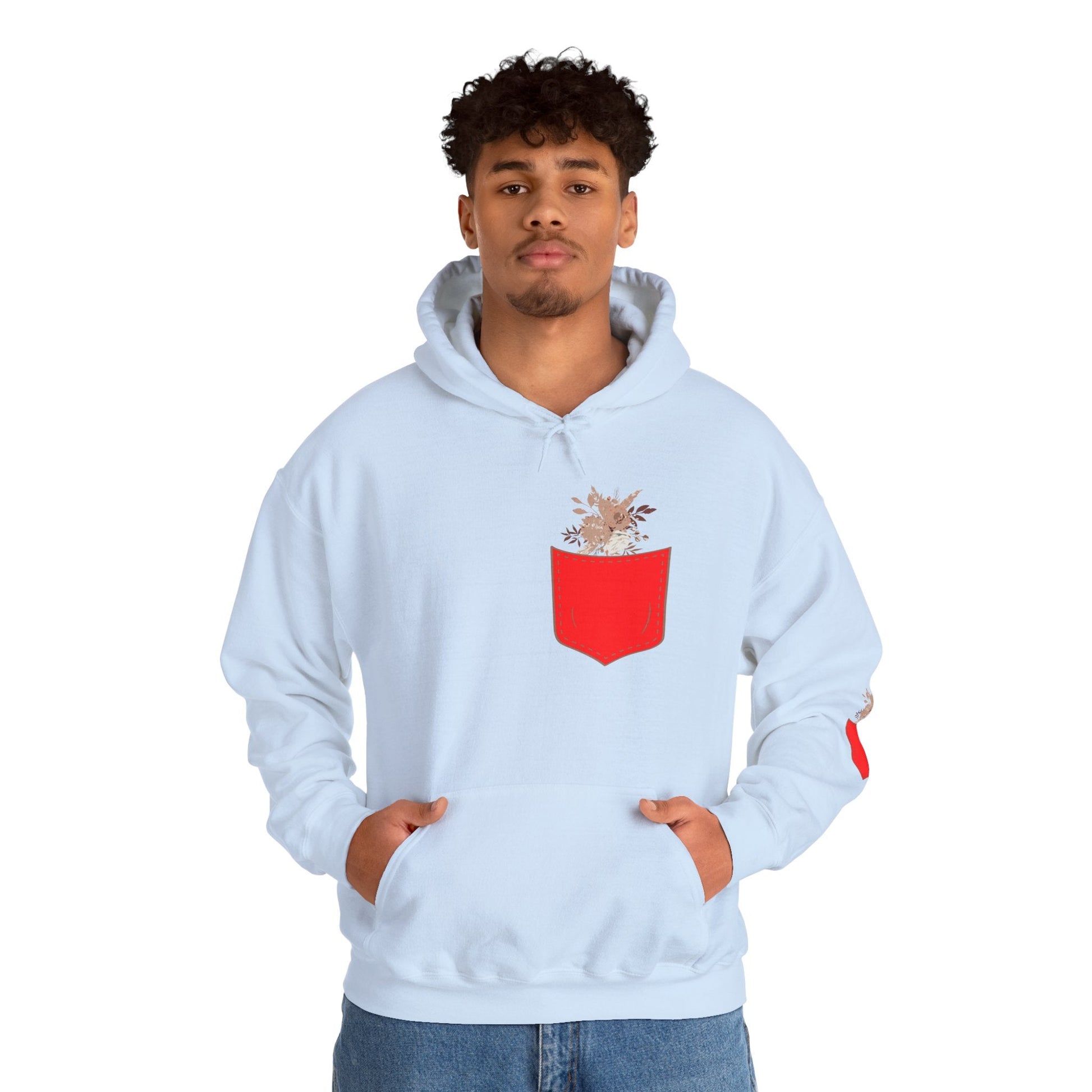 Funny Botanic Autumn Unisex Hoodie Sweatshirt with Pocket Flowers Printify