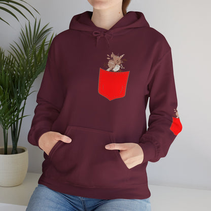 Funny Botanic Autumn Unisex Hoodie Sweatshirt with Pocket Flowers Printify